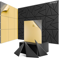 Self Adhesive Acoustic Panels 22 Pack Soundproof Foam Wall Panels for Studio