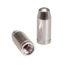 Trik Topz Bullet Tip Bicycle Valve Caps Pair - Silver Trik Topz Bullet Tip Bicycle Valve Caps Pair - Silver