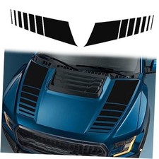 Compatible with 2PCS Car Hood Cover Vinyl Stripe Stickers Racing Stripes Black