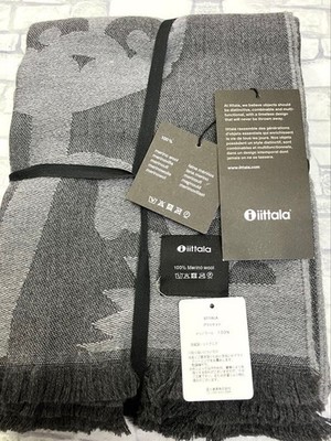 iittala Taika Blanket Large Stole Merino Wool Grey 130x180cm New Unused