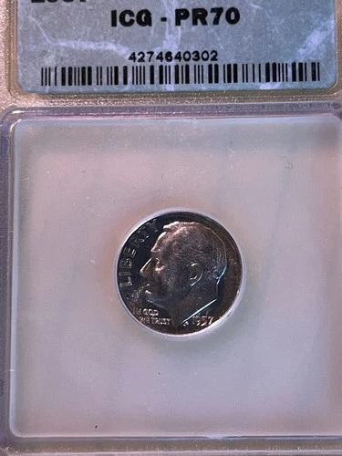 1957 Roosevelt Dime – ICG PR70 – Brilliant Proof – 90% Silver –