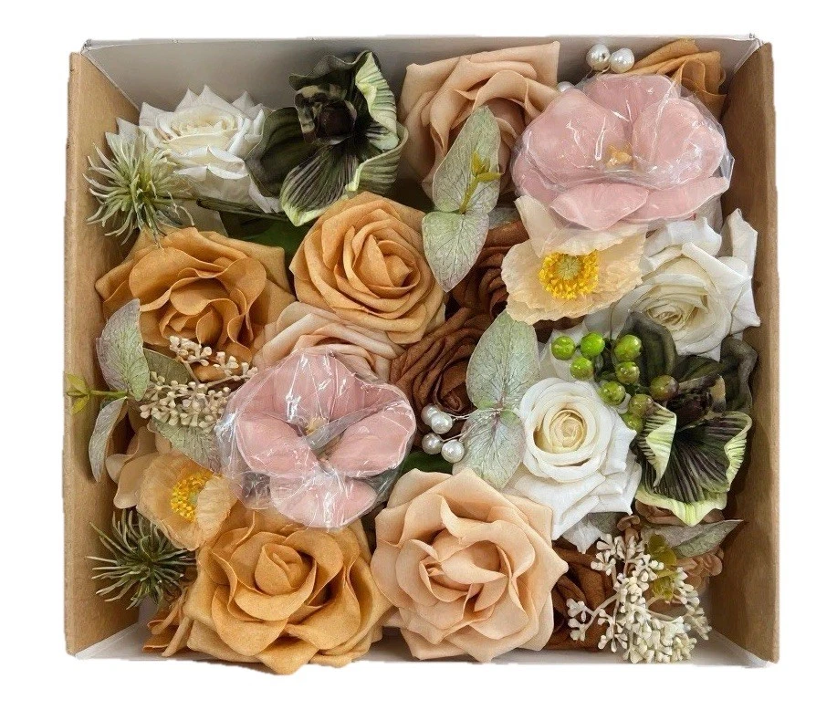 Ling's свадебные цветы Grand коробка шелк искусственная зелень стебли, розы и тюльпаны! - Изображение 3 из 4