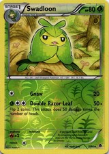 Swadloon 5/98 Uncommon Emerging Powers Pokemon Reverse Holo Moderately Played
