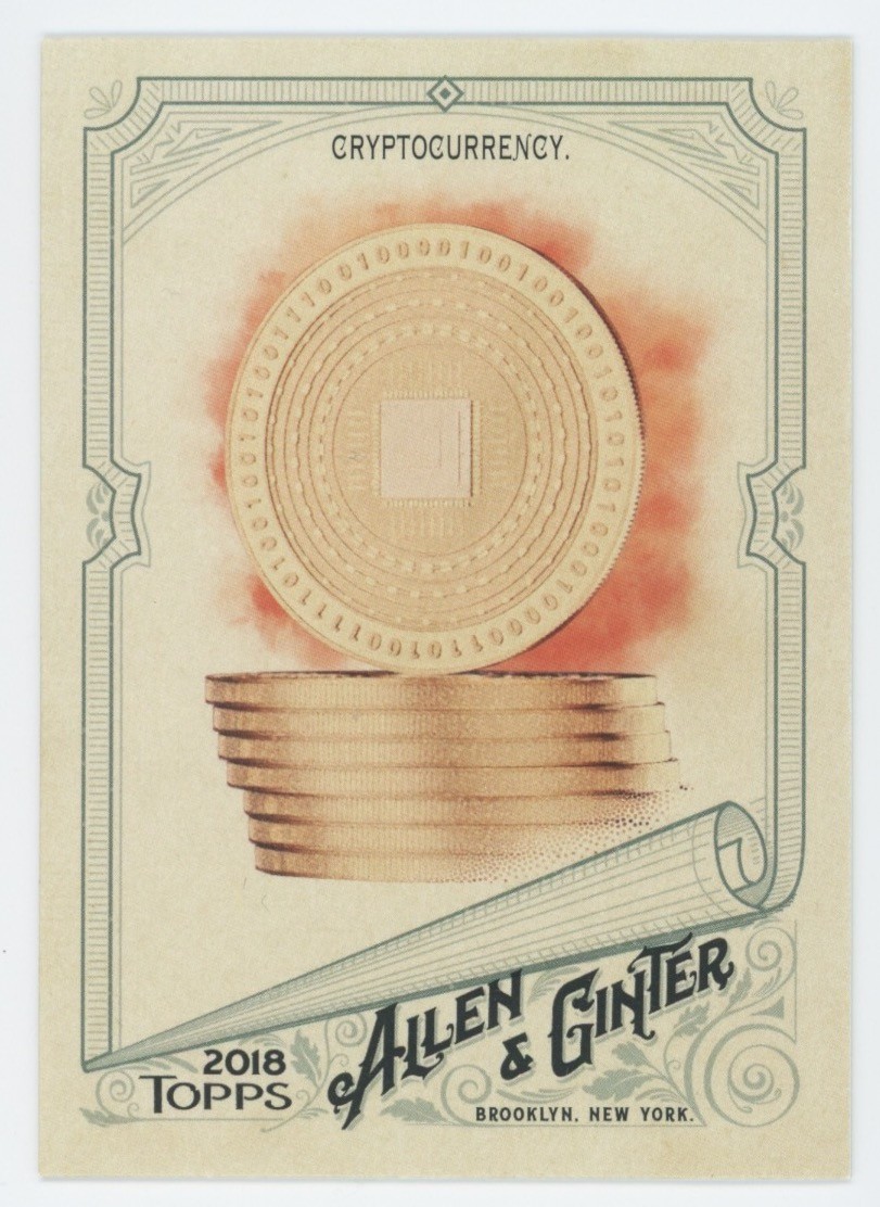 2018 TOPPS ALLEN GINTER #83 CRYPTOCURRENCY BITCOIN TRADING CARD
