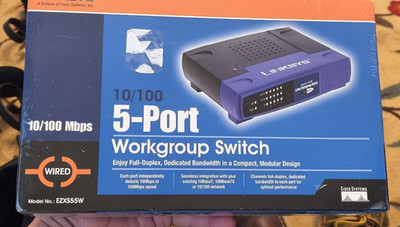 2003 Linksys 5 Port Switch 10/100 Wired Model SD205 Sealed box fast free ship