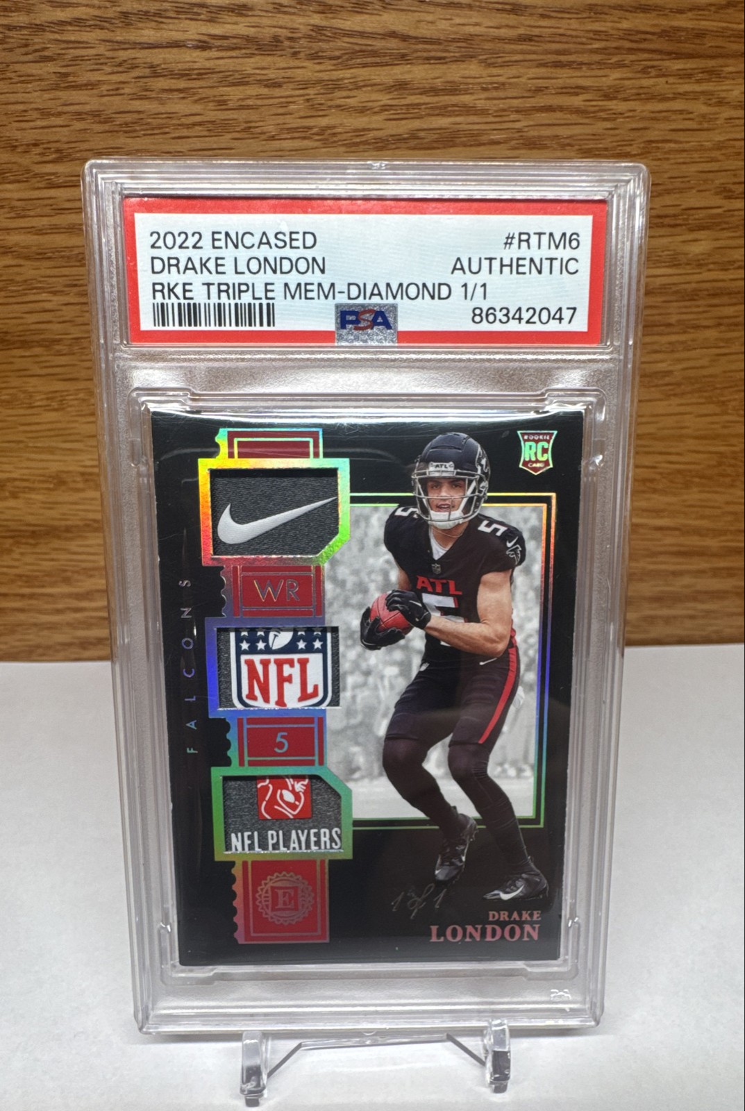 Drake London Panini Encased Rookie Triple Memorabilia #RTM6 Base