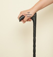 37'' Tactical Walking Cane Aluminum V-Curved Handle Steampunk Adjustable Stick