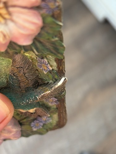 Vintage Single Light Switch Plate 3D Hummingbirds & Flowers 3"x5" - Picture 4 of 4