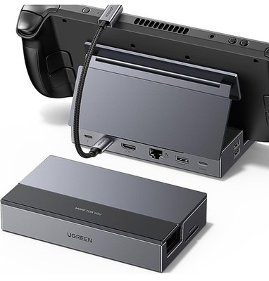 UGREEN Steam Deck Dock 9-In-1 USB C Docking Station with Foldable Stand, 4K@60Hz