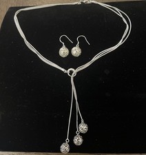 Sterling Silver necklace and earrings set