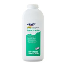 Equate Pure Cornstarch Baby Powder, Hypoallergenic, Vit E Aloe