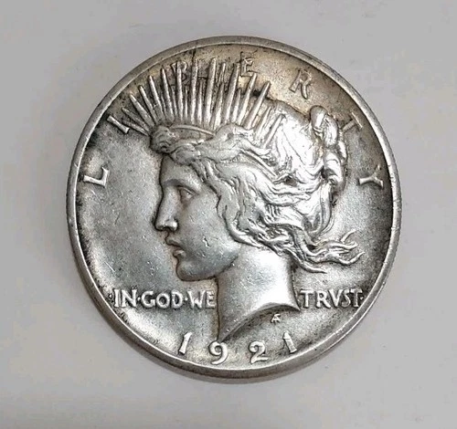 1921 Peace Dollar $1 High Relief XF CLEANED