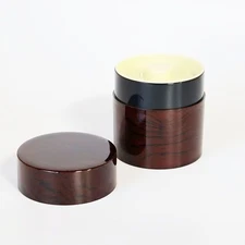 Zelkova Wood Tea Caddy with Inner Lid Japan Made Used