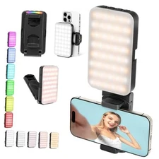Selfie Light for Phone, Rechargeable Ring Light Clip for iPhone & Black