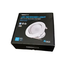 TORCHSTAR LED Recessed Light 4-Pack White Dimmable Indoor Lighting