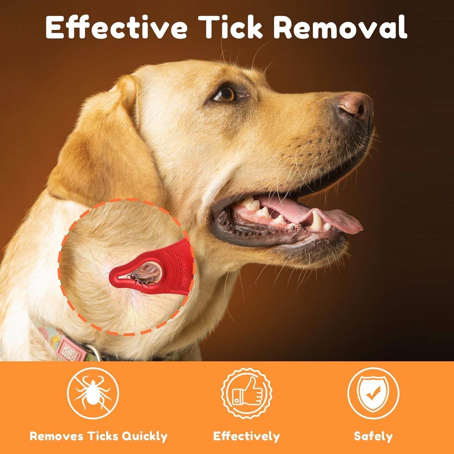 3 Pack Portable Tick Removal Tools for Dogs, Pets, and Humans, Safe & Efficient
