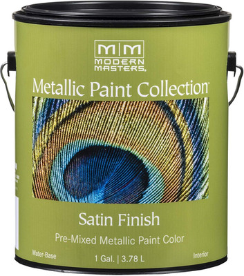 1 Gal  ME659 Olympic Gold Metallic Paint Collection, Satin Water-Based Decorativ
