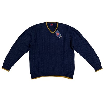 Kappa 90's Robe Di Kappa XL Jumper V-Neck 100% Wool Shetland