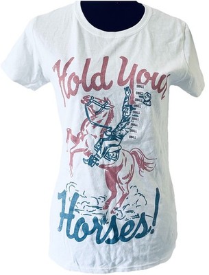 farm fed hold your horses retro distressed t-shirt size small new