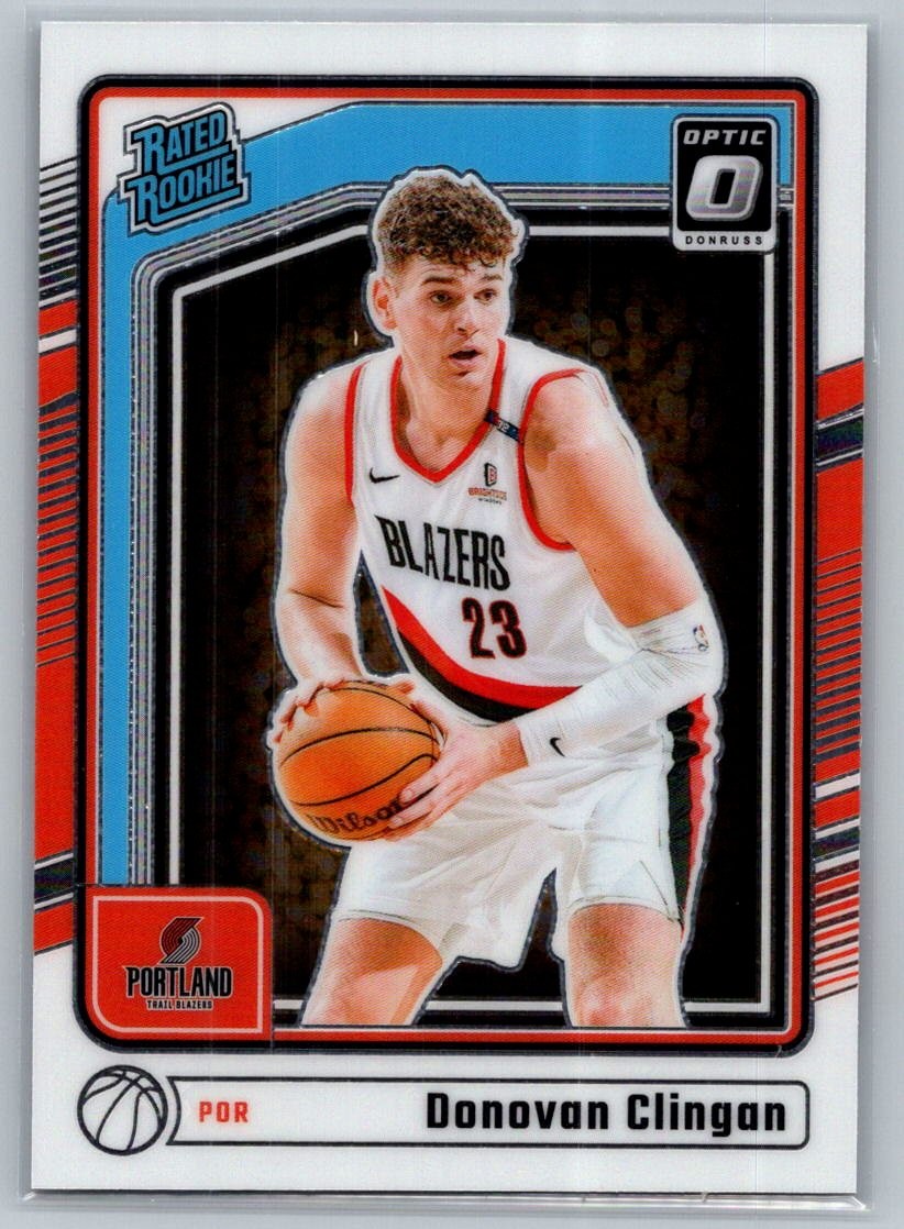 💎2024-25 Donruss Optic Basketball #272 Donovan Clingan RC - Trail Blazers💎