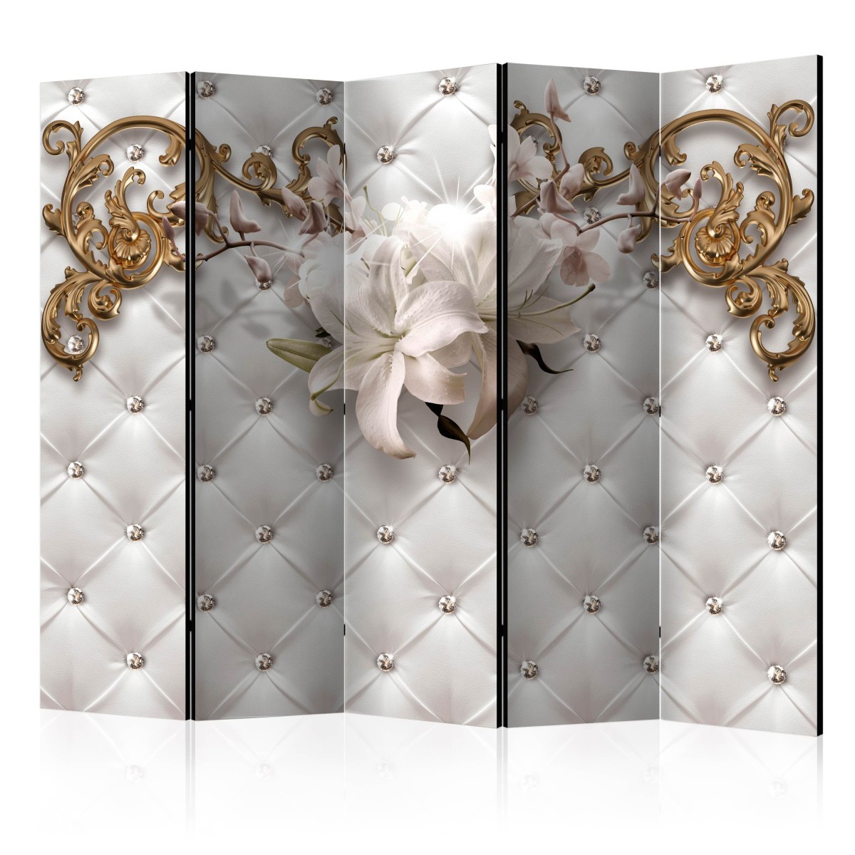 Paravent 5 volets Royal Dazzle 172x225cm occultant pour séparer une chambre sans travaux