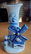 Vaso Delft Blu Olanda Con Mulino