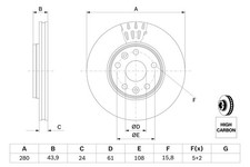 2x BOSCH 0 986 479 555 Bremsscheibe für Renault Mercedes-Benz 2x BOSCH 0 986 479 555 Bremsscheibe für Renault Mercedes-Benz