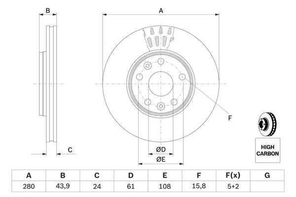 2X Bosch 0 986 479 555 Bremsscheibe FüR Renault Mercedes-Benz-image