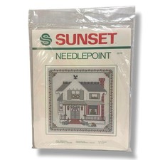 Sunset Needlepoint The Original Christmas House 6078 1982 NIP Vintage New