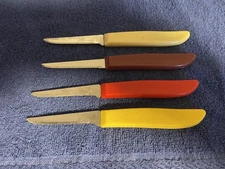 Lot of 4 Stainless Steel 2 1/2 Paring Knives Various Brands Made In Japan