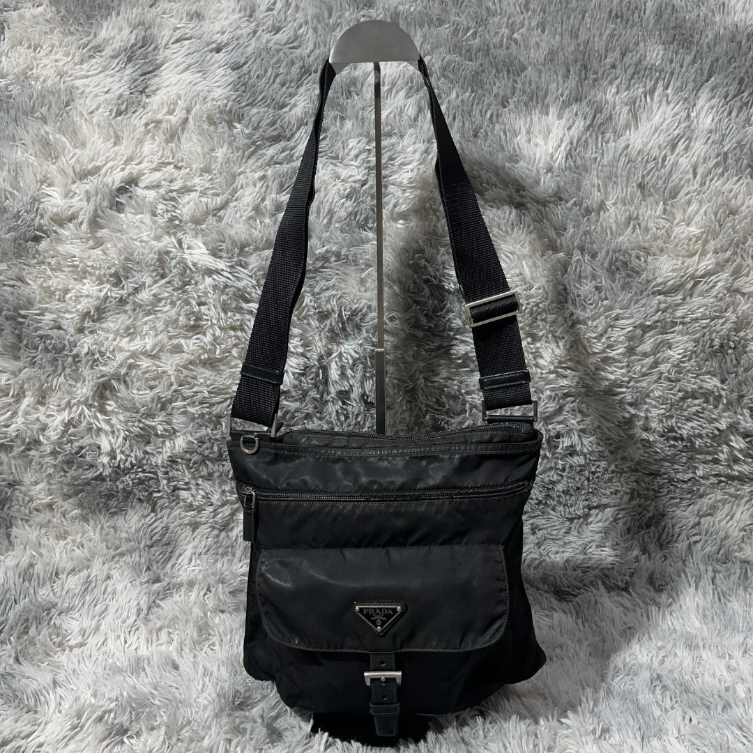 Very  PRADA Shoulder Bag Nylon Triangle Logo thumbnail 2