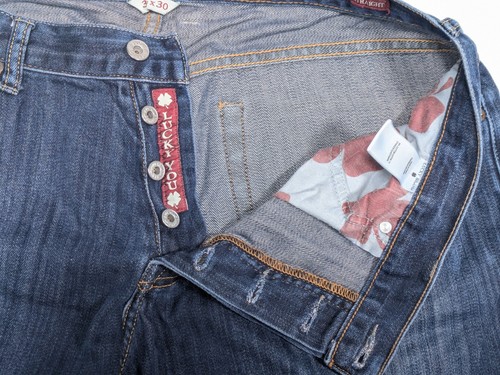 Lucky Brand Jeans Mens 35x30 Blue 221 Original Straight Leg Denim Medium Wash - Picture 13 of 13