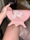 Vintage McCoy  Footed Planter "Spring Wood" Matte Pink W/White Dogwood
