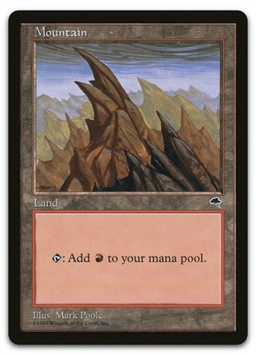 Mountain (Left) #346 (NM) Tempest TMP Magic MTG