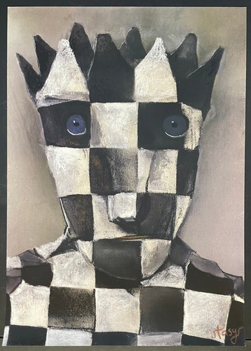 Schach und Kunst (1991) Original Polish Poster 24x33