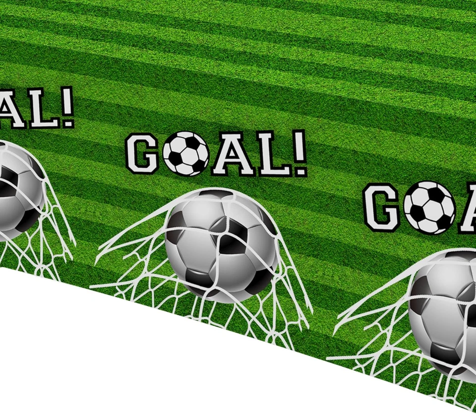 Mantel de Fiesta de Fútbol Decoraciones para Cumpleaños Baby Shower Día del Juego, 3 piezas Disp Foto 3 de 4