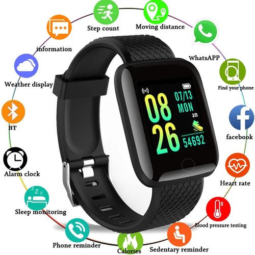 Hot Sports Smart Watch Bracelet Smartwatch Heart Rate Fitness Tracker Waterproof - Zdjęcie 2 z 29