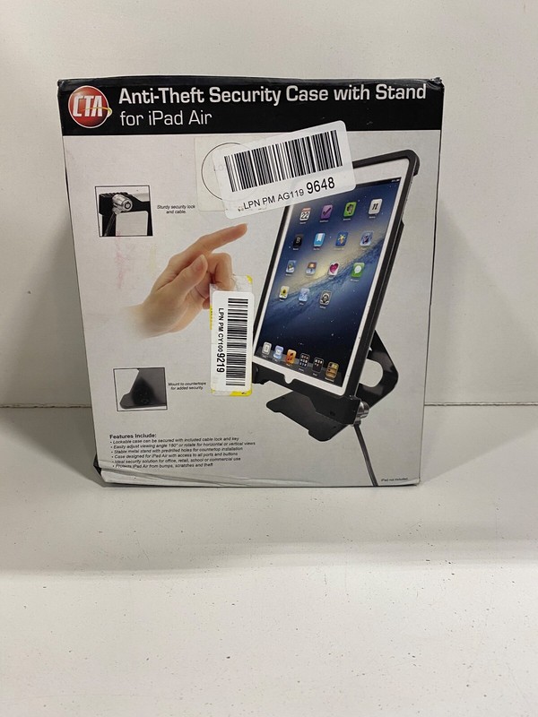 CTA Digital Anti-Theft Security Case with Stand for iPad Air (pad-ascs)