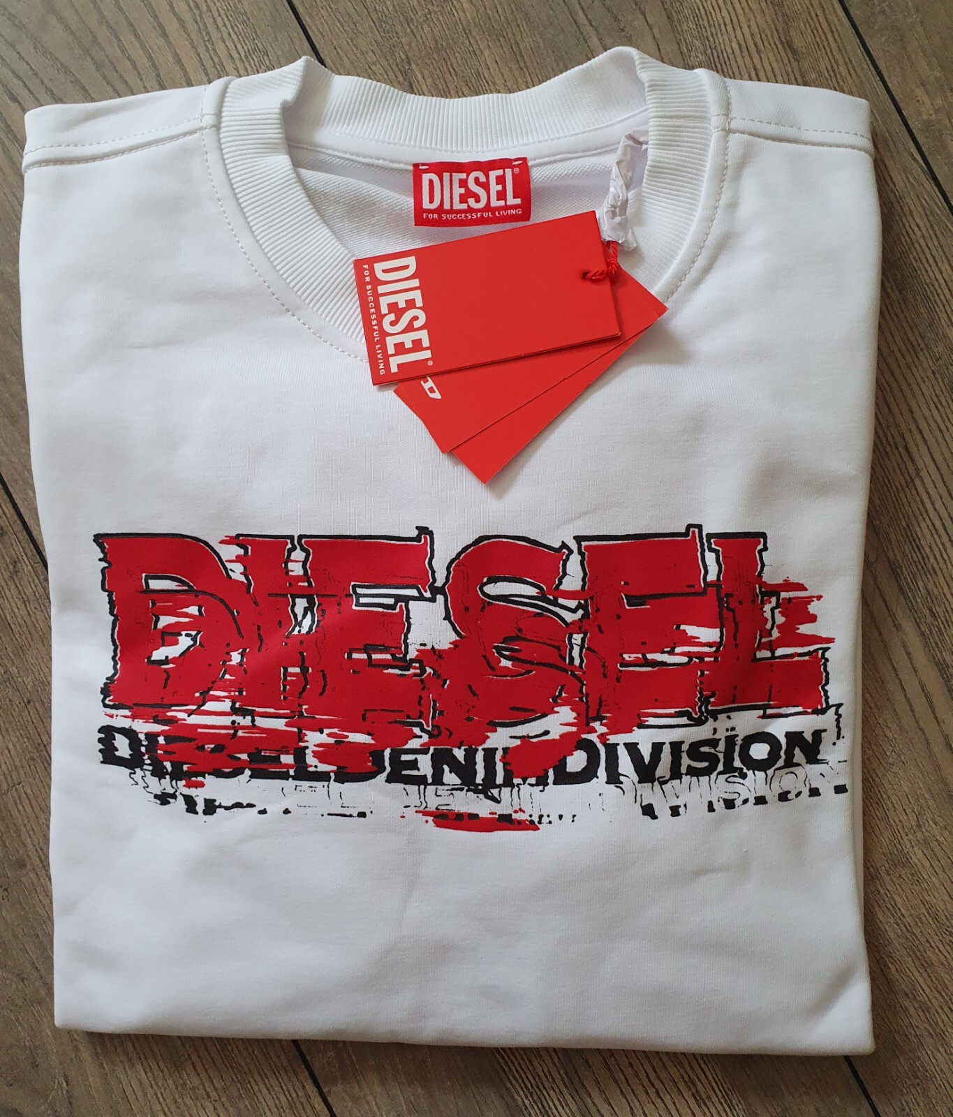 Neu Diesel Herren S Ginn K40 Sweat Shirt Pullover Gr.L White Premium...