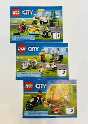 Lego City 1 2 3 Manual Only 60134 Set Of Three