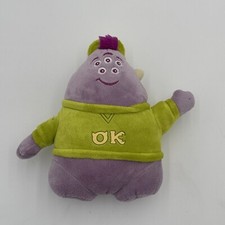 Disney Pixar Monsters University Squishy Purple  Green Shirt 7" Plush