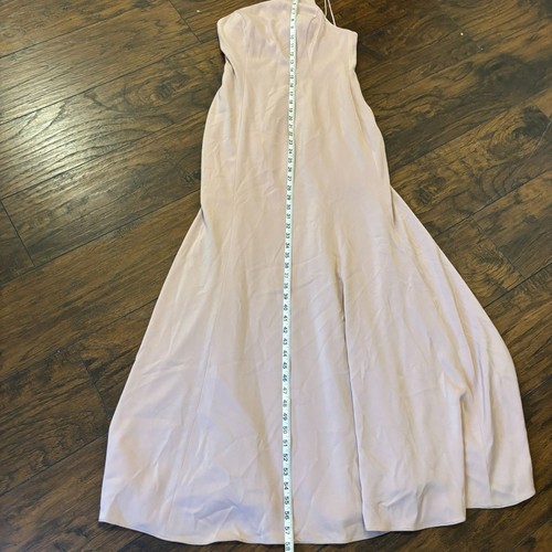 Watters size 6 Dusty Pink Strappy Pastel One Shoulder Bridesmaid Dress - Picture 6 of 7