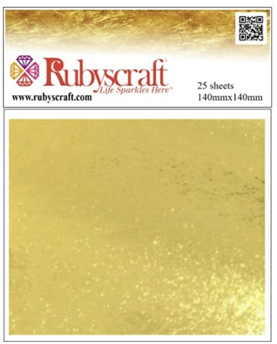 Gold Leaf 100% Genuine 25 sheets - Large Craft and Arts 14cmx14cm - Picture 2 of 2