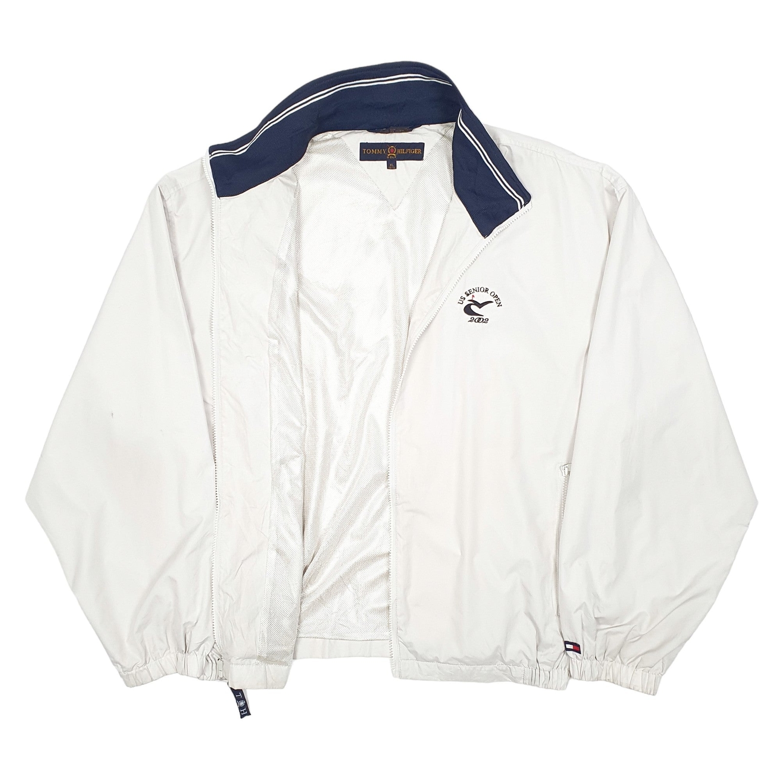 TOMMY HILFIGER Windbreaker Jacket Coat Vintage 2002 U.S Open Golf Bomber XL image 2