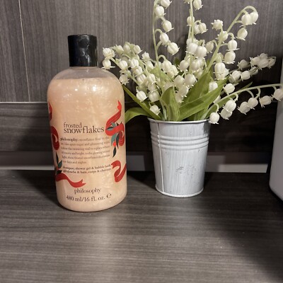 Philosophy Frosted Snowflake Shampoo Shower Gel Bubble Bath 16oz New Sealed