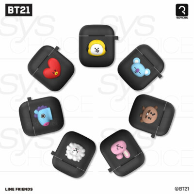 BTS BT21 Official Silicone Charging Airpods Case Black Edition_with tracking num