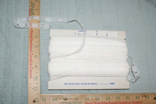 Lace Trim White Ribbon 25 Yard by .5 Inches Sewing Craft Fast Shipping - Picture 3 of 3