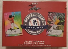Leaf 2023 Perfect Game National Showcase Baseball Sealed Box 20 Autos!