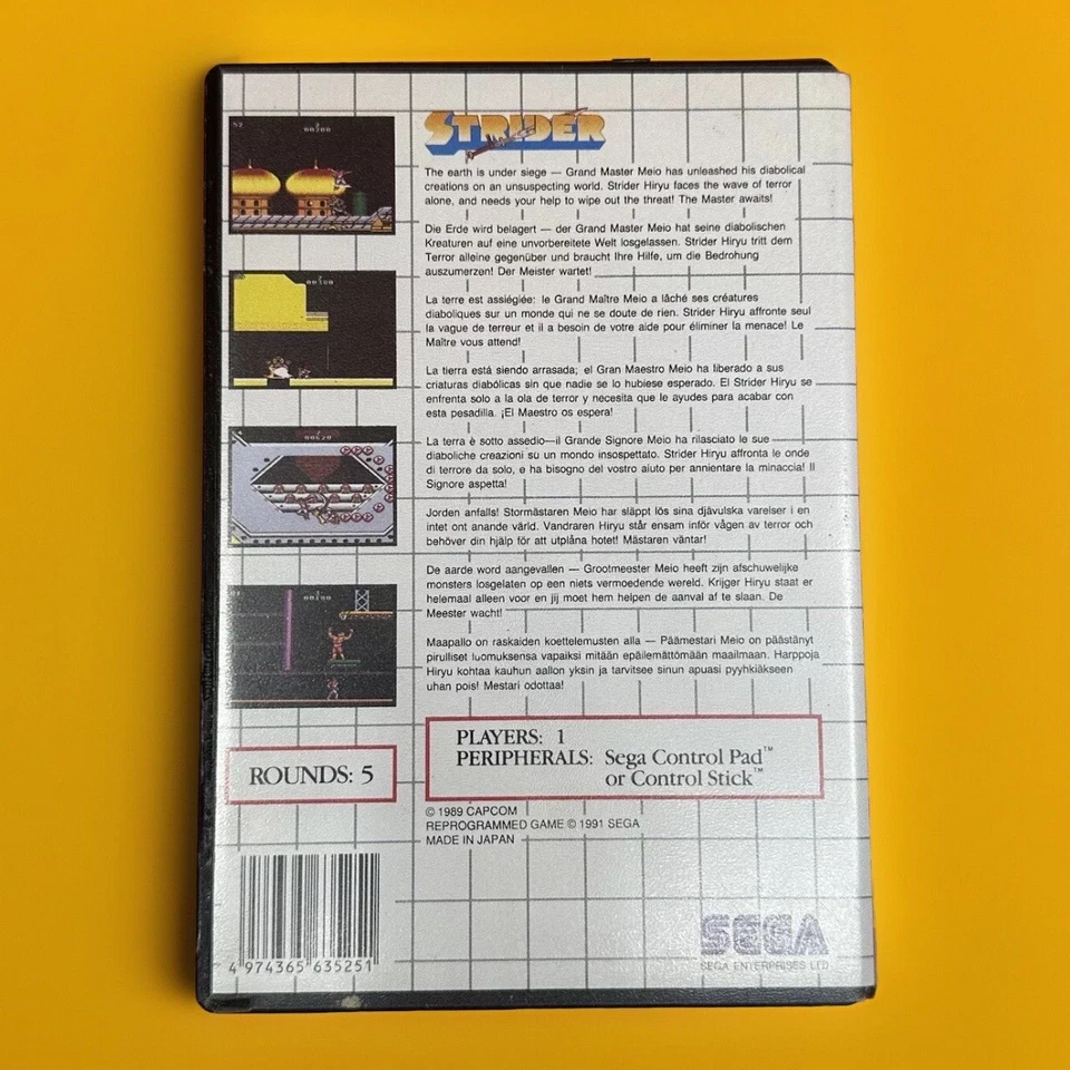 Strider  Cartridge For Sega Master System SMS PAL In Box - Working - Image 3 of 3