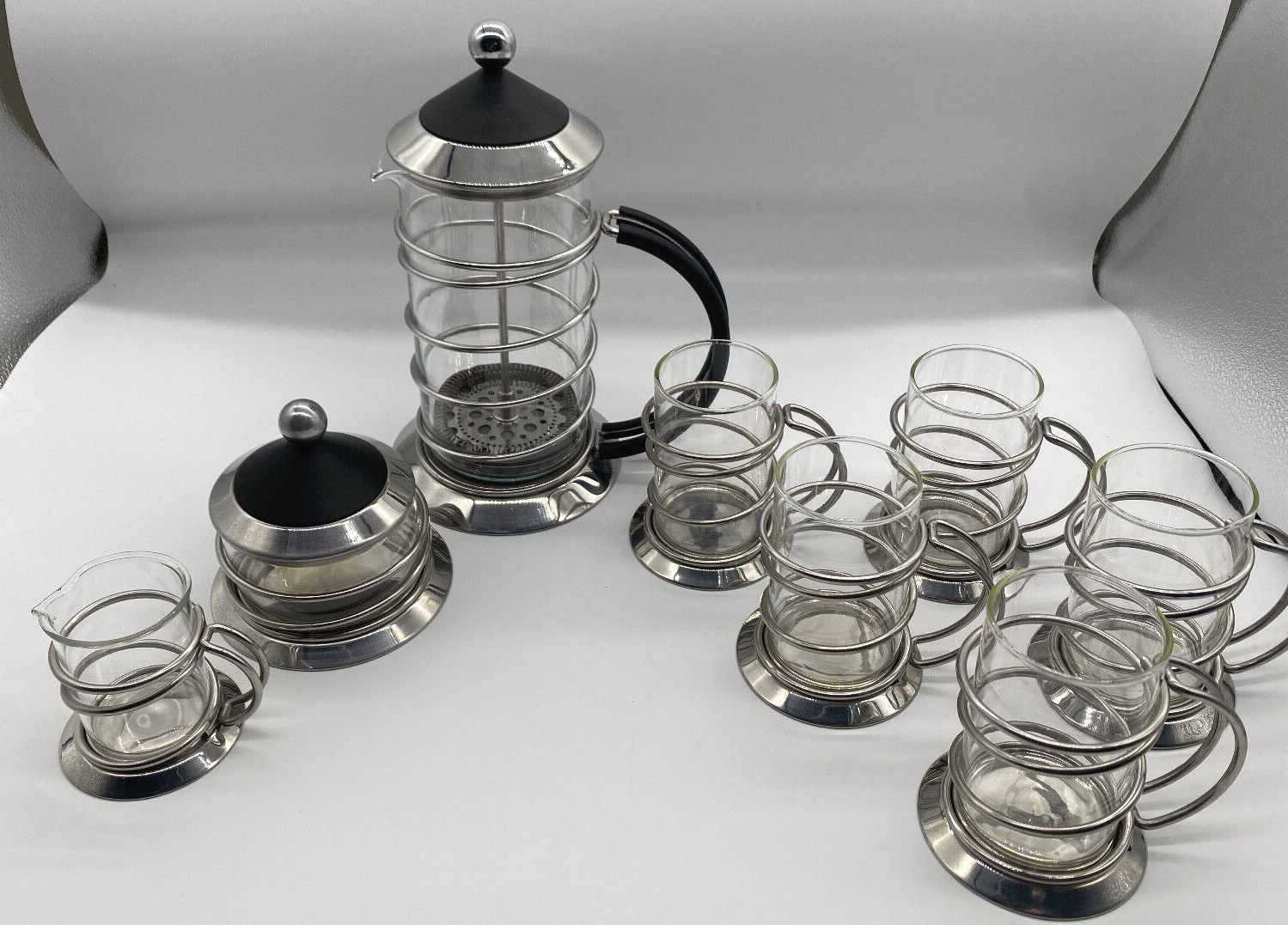 Carlo Giannini Italy by Flavio Sambinelli Rialto French Press Coffee Set 5 Cups 